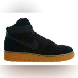 Nike Air Force 1 High Suede 'Black Gum', sz 7.5